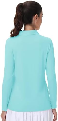 Long Sleeve Polo Shirts for Women Golf Tops with Collar Work