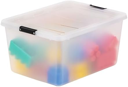 6-Pack 32.5 Quart Clip Box with Latching Lid