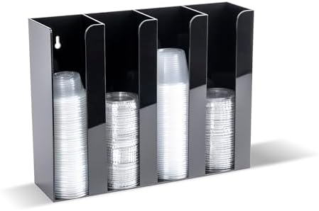 Portion Cup and Lid Holder for Condiment & Sauce Cups 4 Compartment