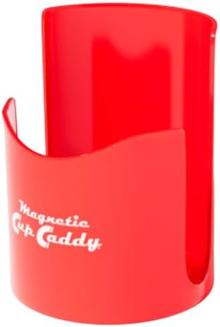 Magnetic Cup Holder - Caddy for Bottles, Glasses, and Cans - Fits on Fridge, Lawnmower, Forklift, Cart, or Ladder - Heavy-Duty Magnet