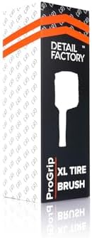 ProGrip XL Tire Brush - Ergonomic ProGrip Handle - Stiff Synthetic Bristles to Cut Through Grime - Red and Black