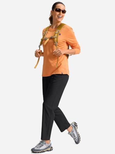 Women's Lightweight Hiking Pants Quick-Dry Breathable Outdoor Travel Sweatpants with Zipper Pockets for Casual