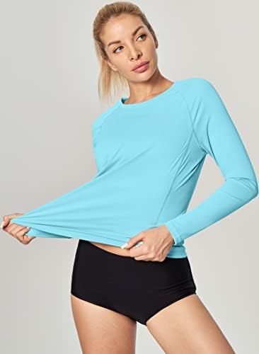 Long Sleeve Workout Tops for Women UPF 50+ Rash Guard Athletic Shirts