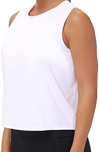 Ice Silk Workout Tops for Women Quick Dry Muscle Gym Running Shirts Sleeveless Flowy Yoga Tank Tops