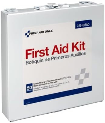 226-U OSHA Compliant First Aid Kit, 50-Person Emergency First Aid Kit for Business, Home, Car, and Worksites with Color-Coded Unitized Boxes of First Aid Supplies, 191 Pieces