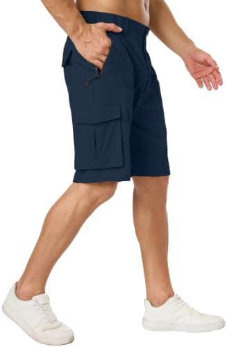 Men's Lightweight Hiking Work Cargo Shorts 9" Quick Dry with 5 Pockets