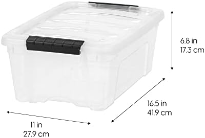 IRIS USA 6-Pack 13 Quart Storage Bins with Lids, Clear