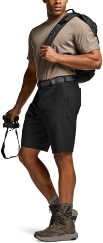 Men's Quick Dry Stretch Hiking Cargo Shorts, Lightweight Water Resistant Tactical Casual, Golf & Outdoor with Pockets