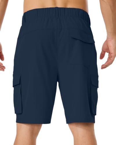Men's Lightweight Hiking Work Cargo Shorts 9" Quick Dry with 5 Pockets