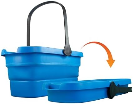 Professional 3-Gallon Collapsible Bucket, Portable Household Cleaning Supplies, Small Washing Buckets with Handles, Essential Water Container and Storage Organizer Tool