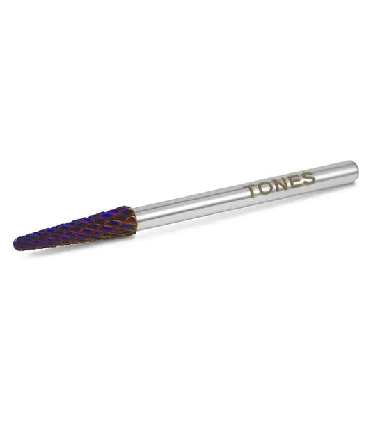 Tones Nail Drill Bit Small Cone - C 3/32" S Cone Sanding Shaft for Electric File - Remove Acrylic & Gel - Manicure, Nail Art