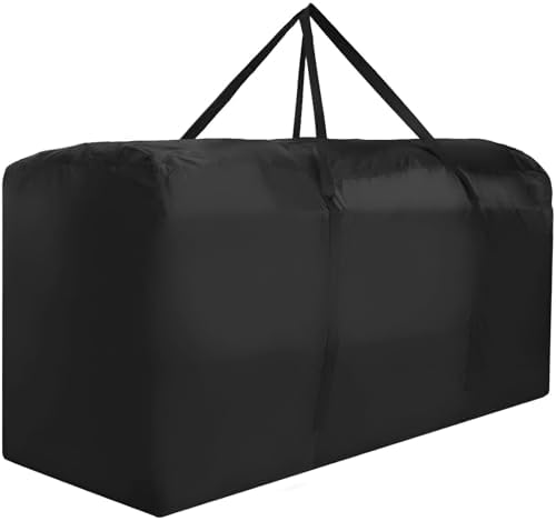 Patio Water-Resistant Extra Large Protective Zippered Outdoor Cushion Furniture Storage Bag with Handles, 68in L x 30in W x 20in H (1 Pack)