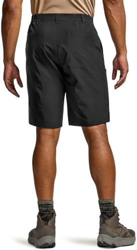 Men's Quick Dry Stretch Hiking Cargo Shorts, Lightweight Water Resistant Tactical Casual, Golf & Outdoor with Pockets