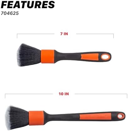 Universal Ultra Soft ESS Detailing Brush Combo (2-Piece Set) – Ultra Soft Bristles, Non-Slip Handle, Chemical Resistant – Ever So Soft Precision Cleaning for Auto Interior & Exterior