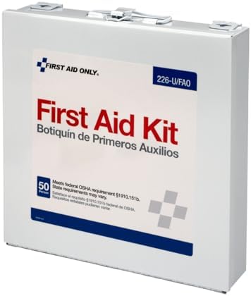 226-U OSHA Compliant First Aid Kit, 50-Person Emergency First Aid Kit for Business, Home, Car, and Worksites with Color-Coded Unitized Boxes of First Aid Supplies, 191 Pieces