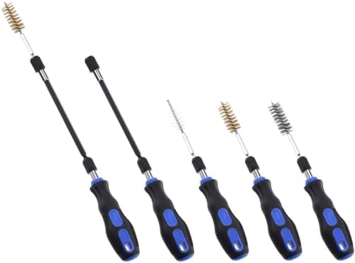 00325A Wire Brush Drill Attachments with 1/4-Inch Hex Shank, SAE and MM Brushes Assortment, Mountable on Power Drill or Die Grinder, 38-Piece Set