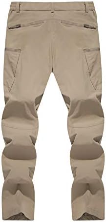 Men's Lightweight Hiking Tactical Pants Waterproof Quick Dry Cargo Work Rain Outdoor Pants 8 Pockets