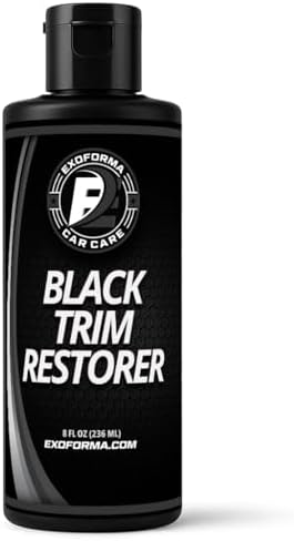 Black Trim Restorer - Lasts 6+ Months, Dye Infused Waterproof Plastic Restorer for Cars - Perfect for Faded Bumpers, Trim & Vinyl on Jeeps, Truck Beds, Avalanches & ATVs | 8oz