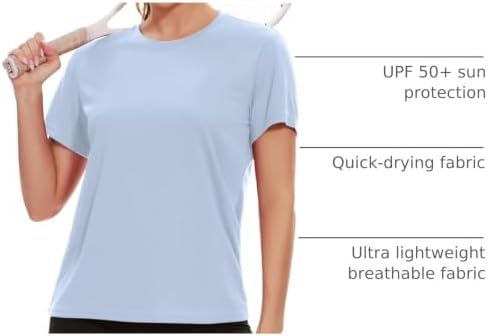 6 Pack Workout Tops for Women Short Sleeve Athletic Quick Dry T Shirts