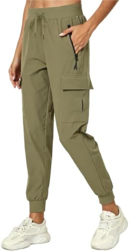 Women's Joggers Lightweight Cargo Hiking Pants Quick Dry Work