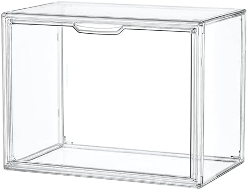 Clear Acrylic Display Case, Stackable Plastic Storage Bins, X-Large