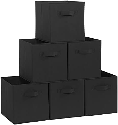 Storage Cubes, 11 Inch 6 Pack Collapsible Fabric Shelf Bins