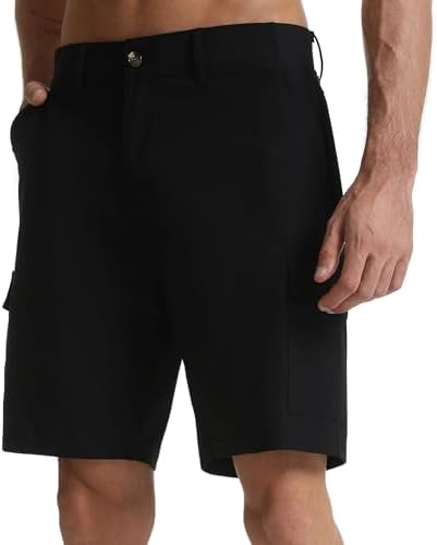 Men's 9“ Quick Dry Hiking Cargo Short Lightweight Golf Short with 5 Pockets