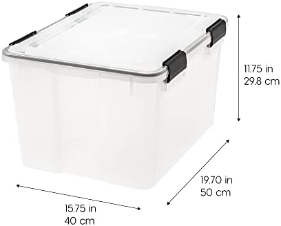 UCB-XS Quart WeatherPro Storage Box, 6.5 Qt - Single, Clear