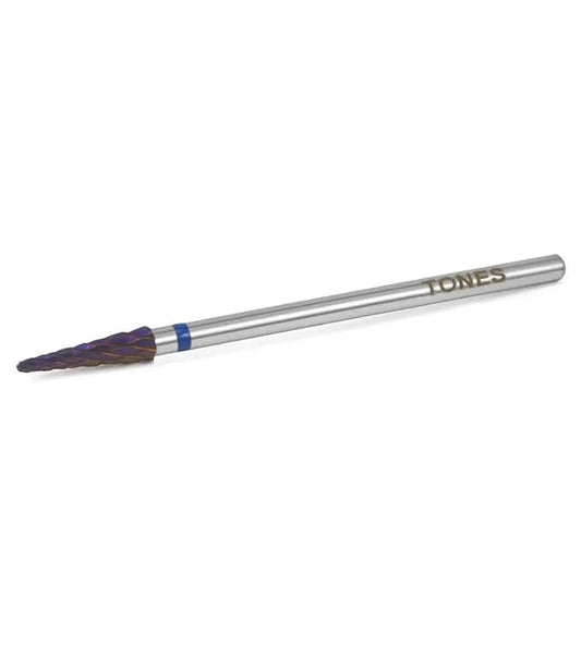 Tones Nail Drill Bit Straight Edge with Spiral Cut Sanding Shaft for Electric File - Remove Acrylic & Gel - Manicure, Nail Art