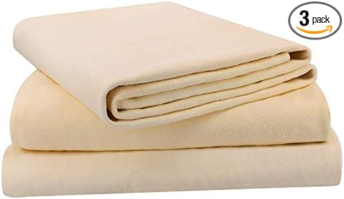 (3 Pack) Car Natural Chamois Cleaning Cloth,Absorber Towel for Car Chamois Drying Towe RIVERLAKE Genuine Deerskin Leathe