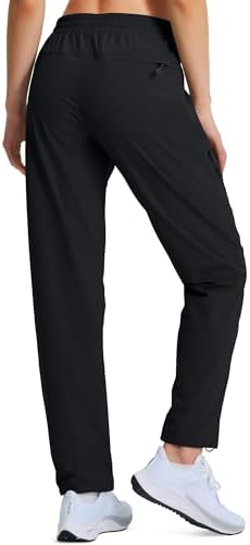 Women's Lightweight Hiking Cargo Safari Pants with Zipper Pockets