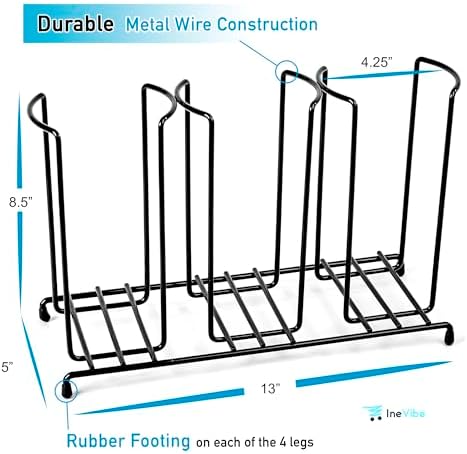 Wire Frame Cup and Lid Organizer 3 Compartment