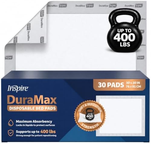 Extra Large Super Absorbent Disposable Bed Pads for Incontinence Ultra Thick and Absorbent Bed Pads Disposable Adult | Puppy Pads | Pee Pads for Adults (Duramax 30" x 36")