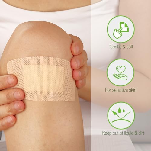 Silicone Bandages for Sensitive Skin 2x4 Inch Large, 40 Pack