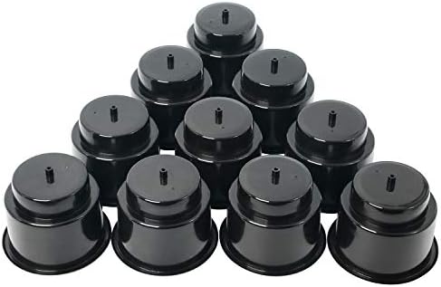 10pcs Black Plastic Boat Cup Holders Insert with Drain for Marine