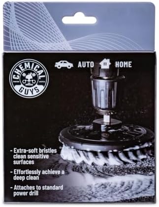 ACC506 Light Duty Spinner Multi-Surface Drill Brush Attachment (Fits Any Standard Drill - Power Scrubber Removes Stains & Gently Cleans Upholstery, Fabric and Carpet), Gray