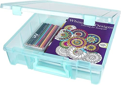 Super Satchel 1-Compartment Craft Storage Box, Aqua