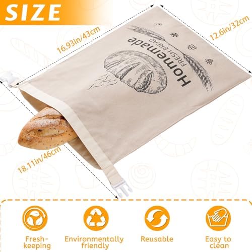 2 Pack Beeswax Bread Bags for Homemade Sourdough Reusable Beeswax Bread Bag