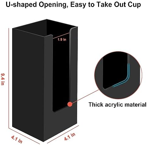 Coffee Cup Dispenser, Cup and Lid Organizer fits 5 to 16 oz Disposable Cups