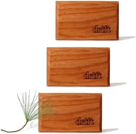 Car Air Freshener - The Original Wood Air Freshener - Car Odor Eliminator - Long Lasting Scent - Metal Clip - Essential Oils - Clean Ingredients - Pine Scent 3 Pack Refill - NO CLIP INCLUDED