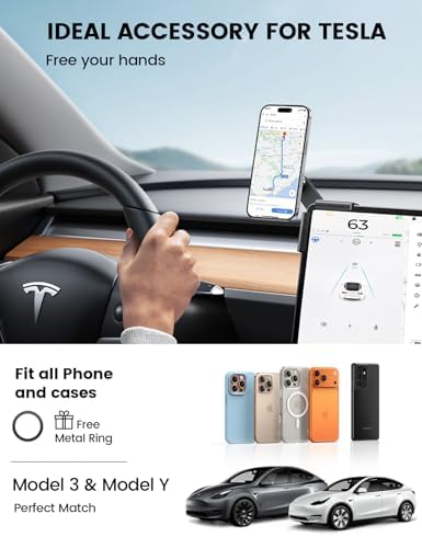 Magnetic Phone Holder for Tesla Model 3 and Y Strongest N55 Magnet