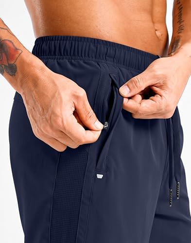 Men's Running Athletic Shorts 7"/9"/5" Zip Pockets Gym Workout Short