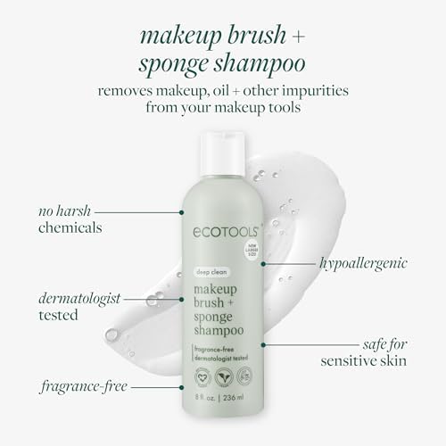 XL Makeup Brush Cleanser, Sponge Shampoo, Fragrance-Free, 16 Fl Oz