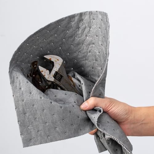 Heavy Duty Absorbent Mat Roll for Oil, Water and Other Liquids, Suitable for Multi-Purpose Super Absorbent Pads (15" W x 150' L)