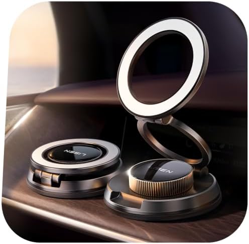 Suction Phone Mount for Vacuum for iPhone 18 Pro Max Car Mount Holder [All-Metal & Nano Gel 98+LBS Suction], 360 Adjustable Magnetic Phone Holder for Car Magsafe Car Mount for iPhone 18 17 16