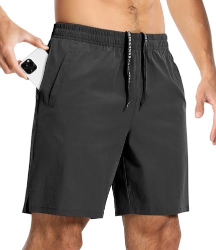 Mens Workout Athletic Shorts 7 inch / 5 inch Quick Dry Running Shorts Men Lightweight Sports Gym Shorts with Pocket