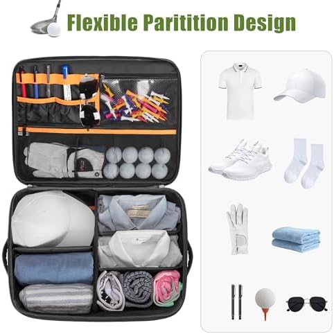 2 Layer Golf Trunk Organizer, Golf Car Storage Organizer,Black