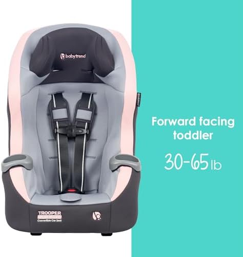 Trooper™ Slim 3-in-1 Convertible Car Seat, Quartz Pink – Slim Fit, 3-in-1 Growth Modes, Lightweight Design, Adjustable Comfort Padding