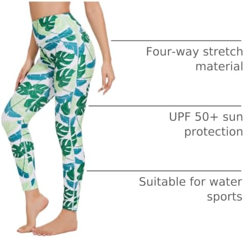 Women's Swim Pants UPF 50+ High Waist Rash Guard Leggings