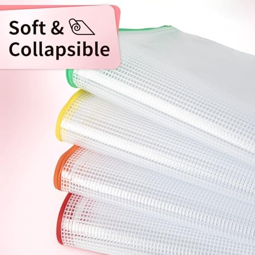 12 Pack A3 Mesh Zipper Pouch Bags, Board Game Storage Organizer